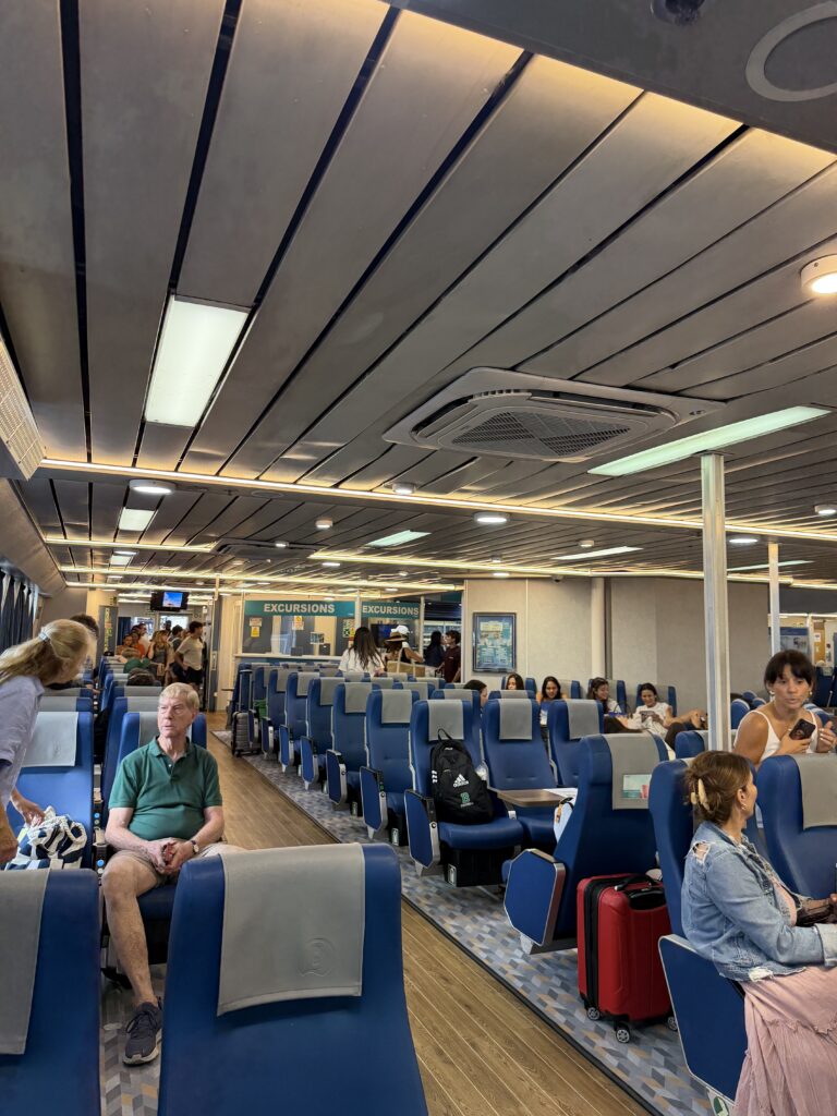 interior of the ferry to Bimini