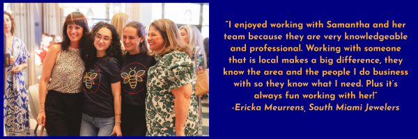 305 Hive community members with a testimonial from Ericka Meurrens of South Miami Jewelers